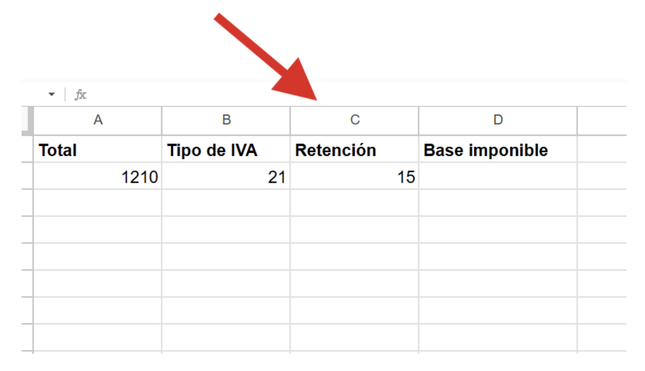 retencion base imponible