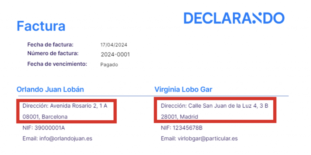 Dirección de facturación: qué significa y qué poner ~ Declarando