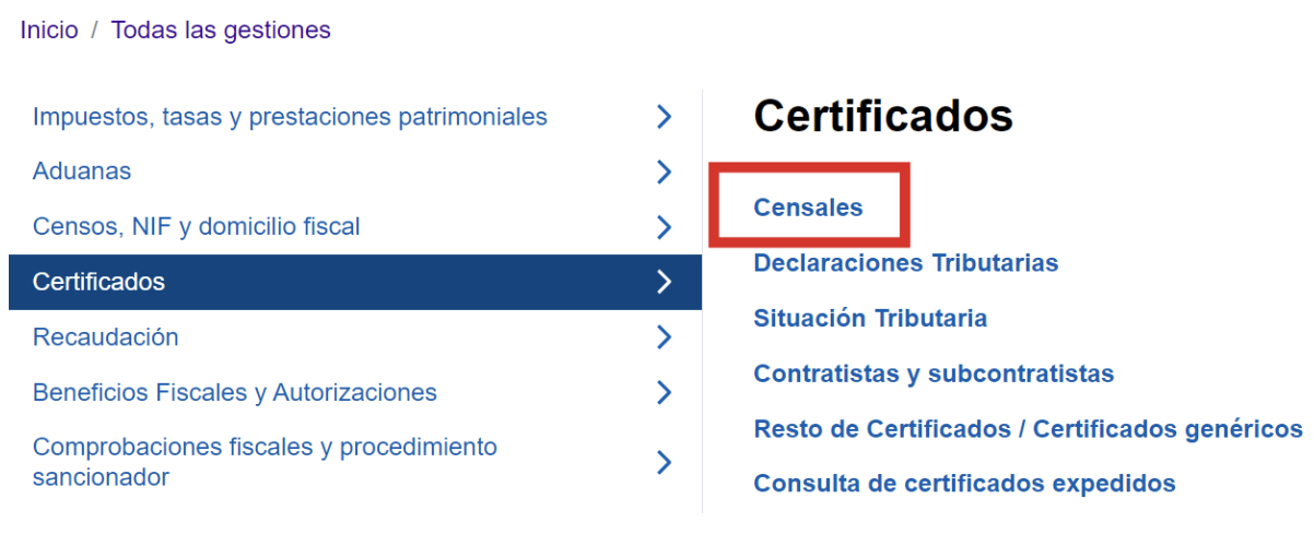 certificado censales