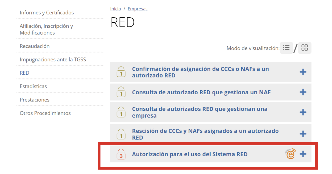 autorizacion sistema red