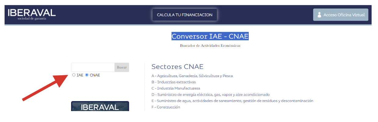 conversor cnae