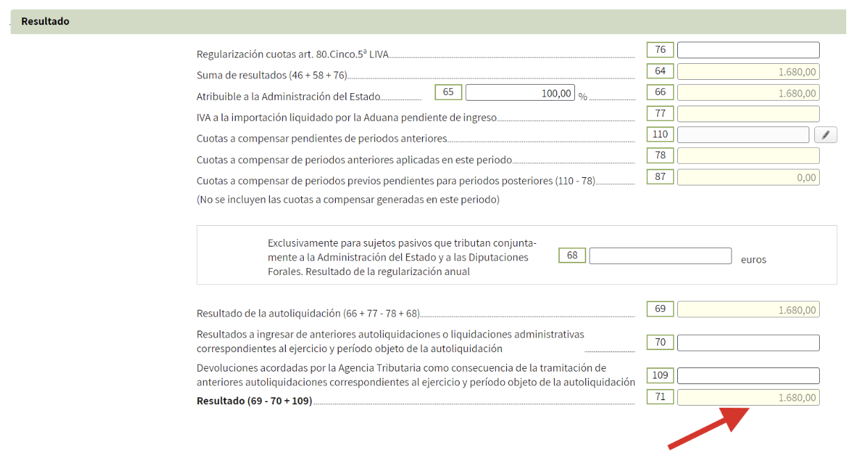 opciones de pago casilla 71