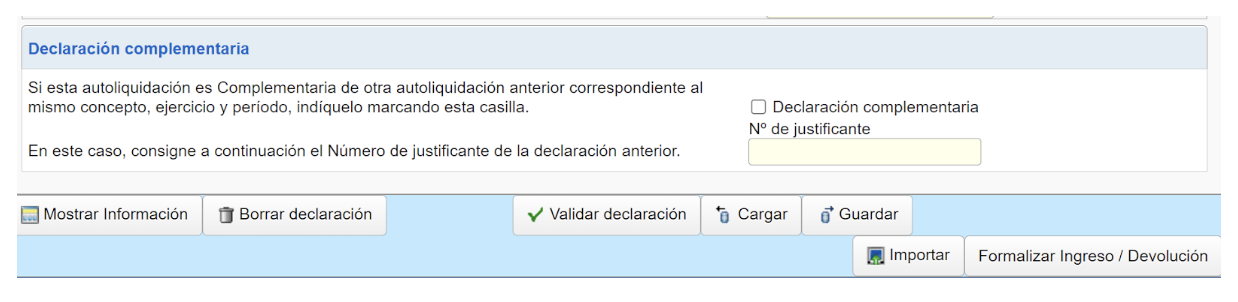 La complementaria del modelo 115