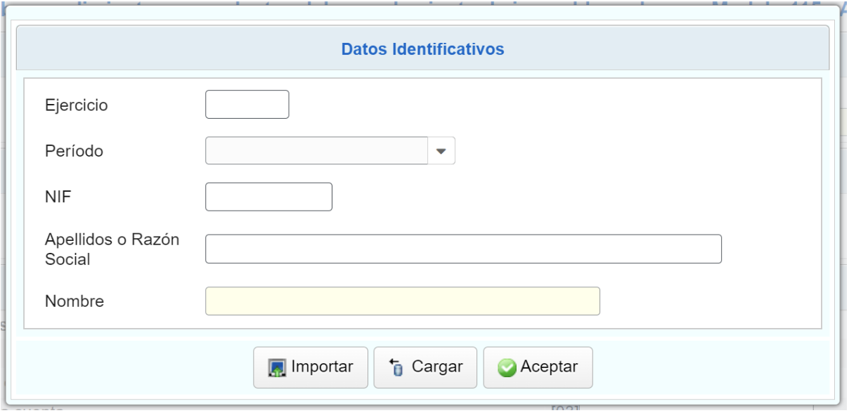 datos modelo 115