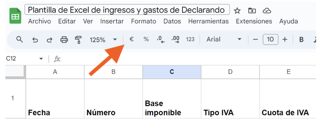 importes estén formateadas como moneda